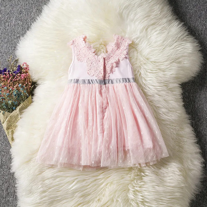 Коллекция 2019 года весенне-летняя одежда для маленьких девочек кружевное платье