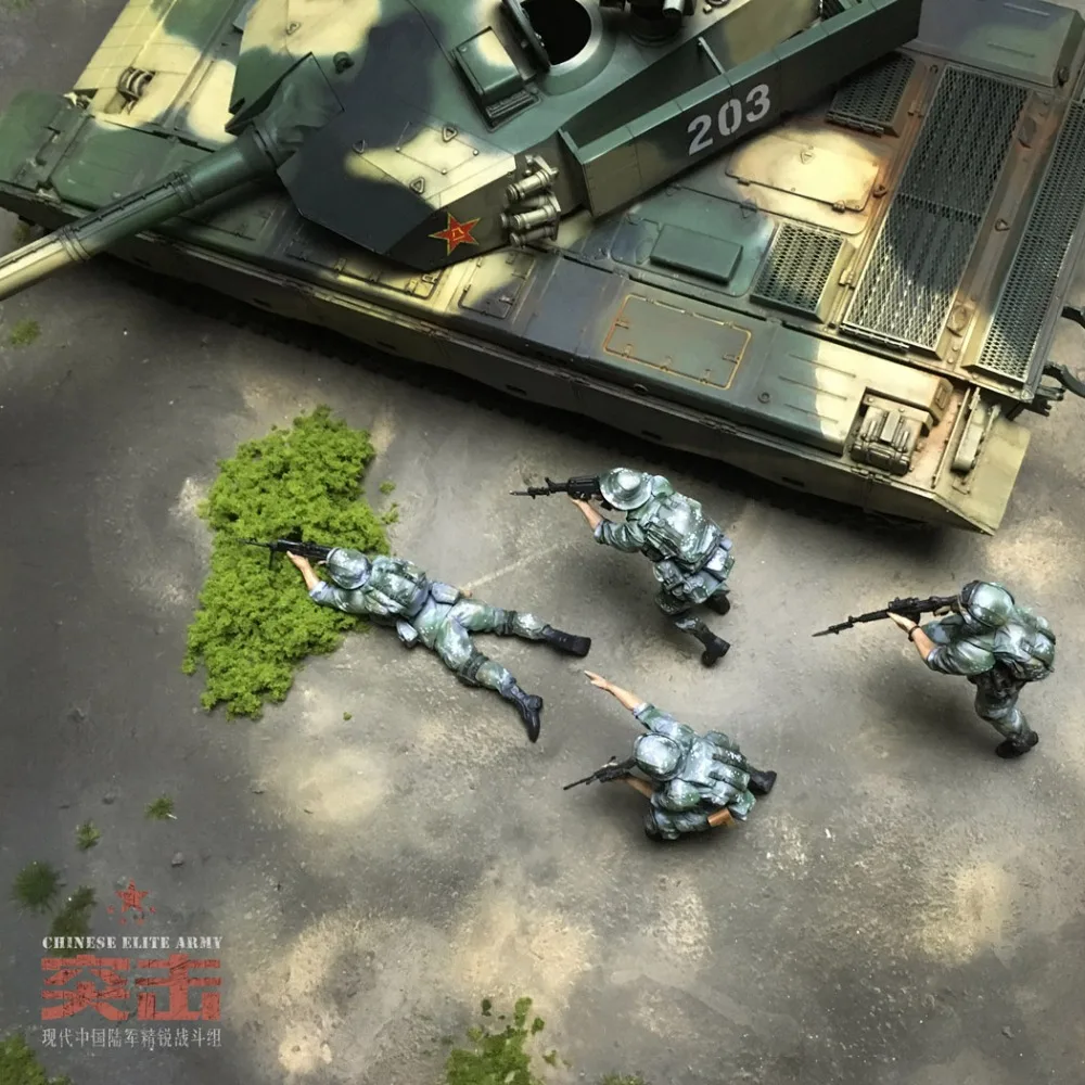 Солдаты из смолы RealTS 1/35 современные китайские солдаты 4 фигурки | Игрушки и хобби