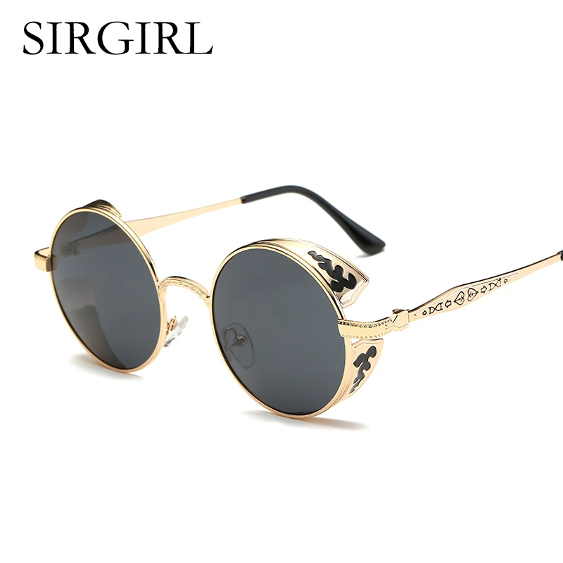 2017 Брендовая дизайнерская обувь круглый Форма Рамки Для женщин Солнцезащитные