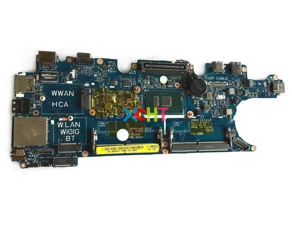 Для Dell Latitude E5270 DV5YH 0DV5YH CN ADM60 LA C621P REV: 1 0 (A00) Вт i5 6300U материнская плата с процессором