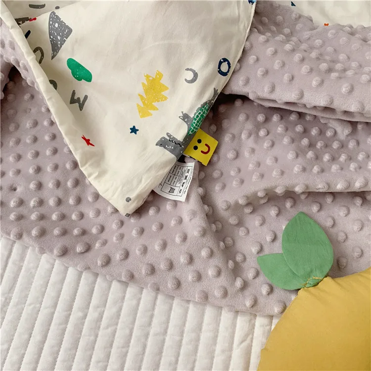 Детское хлопковое мультяшное одеяло детское ежемесячное мягкое фланелевое 80*110