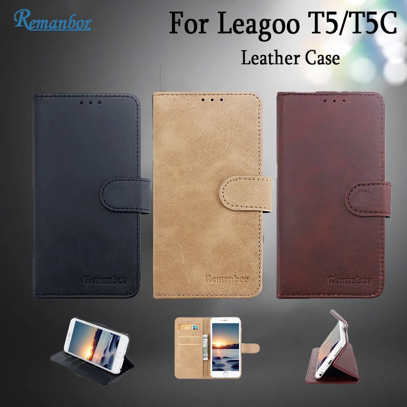 Remanbor для Leagoo T5 T5C кожаный чехол эксклюзивный телефона кармашки кредитных карт
