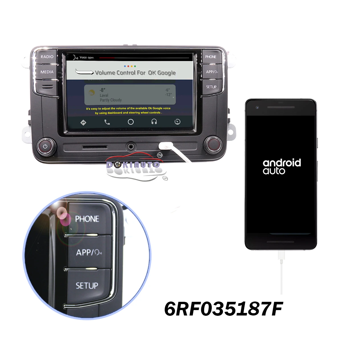 Автомагнитола R340G RCD330G Plus на Android для VW Tiguan Golf 5 6 MK5 MK6 Passat Polo 6RF 035 187F|Автомобильные