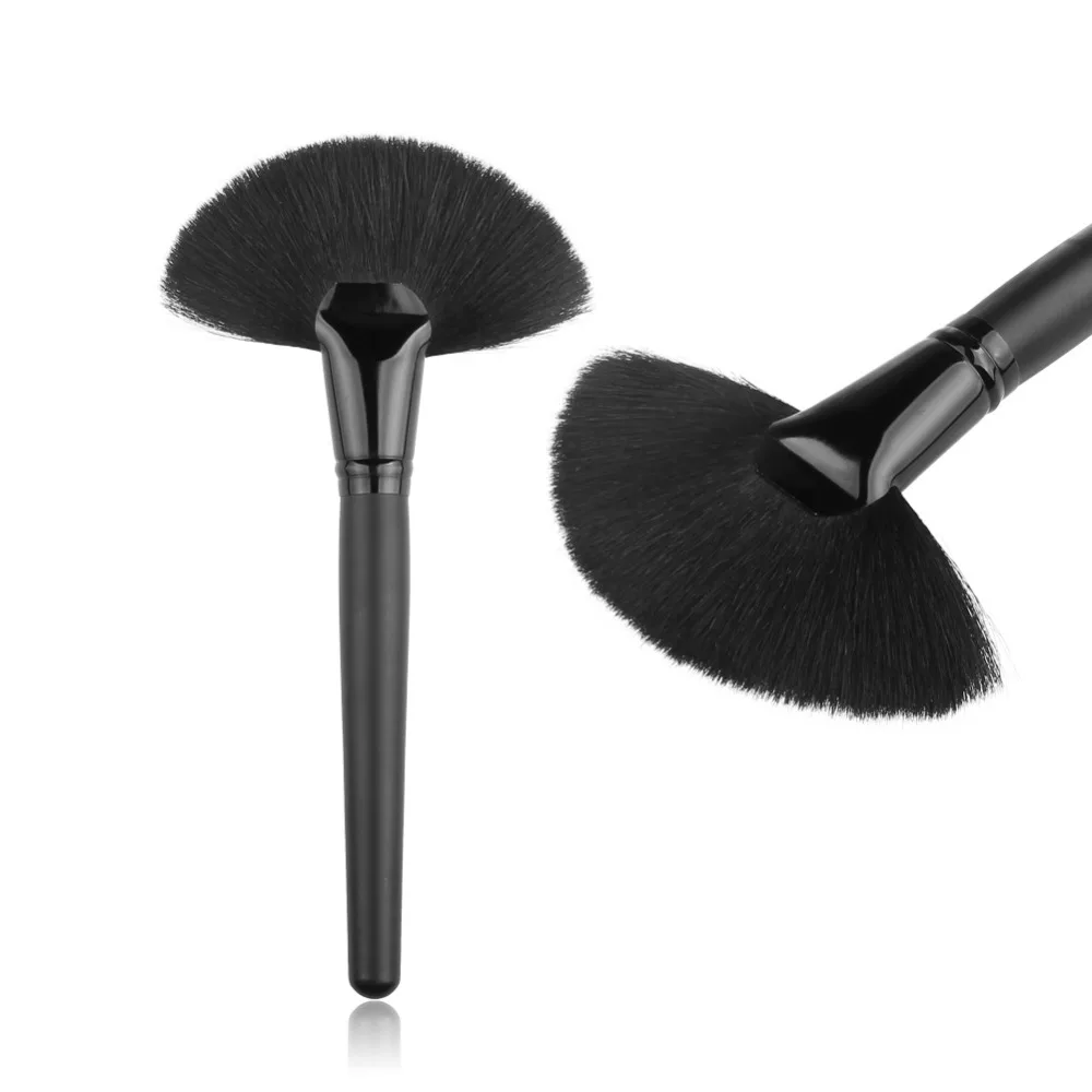 Мягкие профессиональные кисти BBL для макияжа 5 цветов большая веерообразная