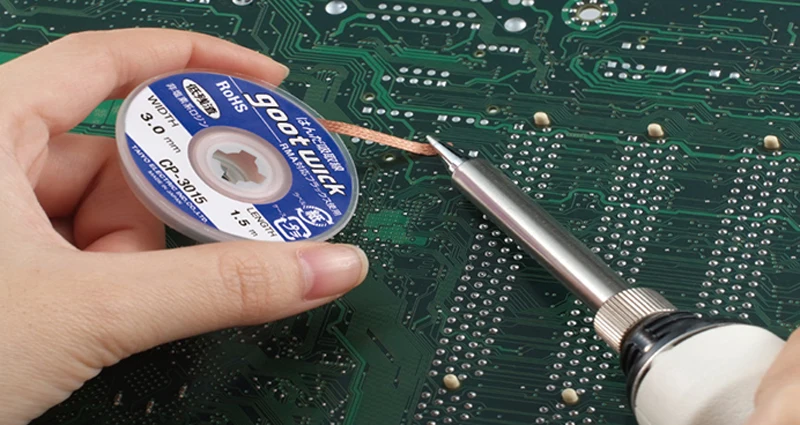 1 шт. Japan GOOT RoHS MSDS фитиль для распайки 1,5 м удаление припоя для ремонта PCB RMA прецизионная работа с флюсом без хлора