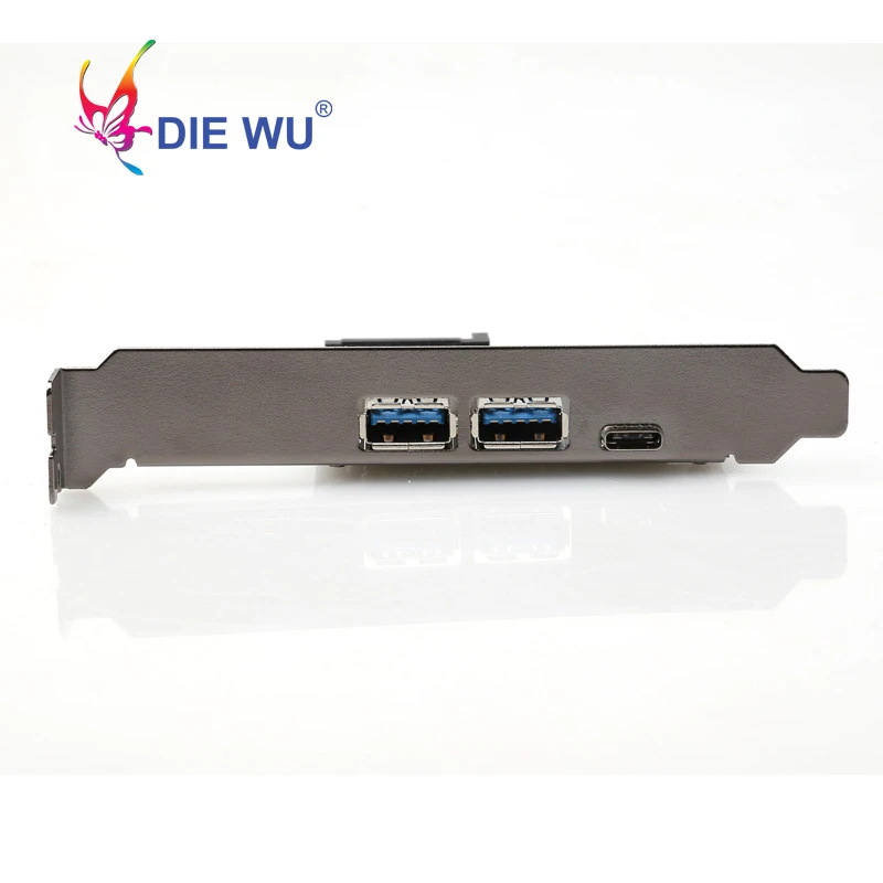 USB 3,1 type C PCIe Плата расширения PCI-e до 1 type C и 2 type A 3,0 USB адаптер PCI Express Riser Card для рабочего стола TXB055