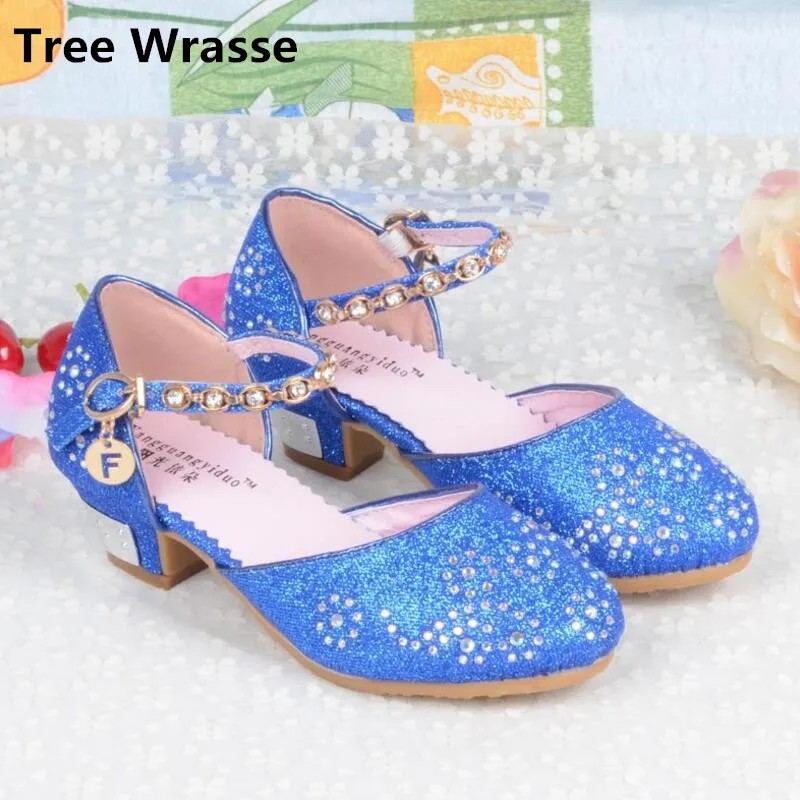 Детские сандалии принцессы летние дышащие тонкие туфли со стразами на среднем