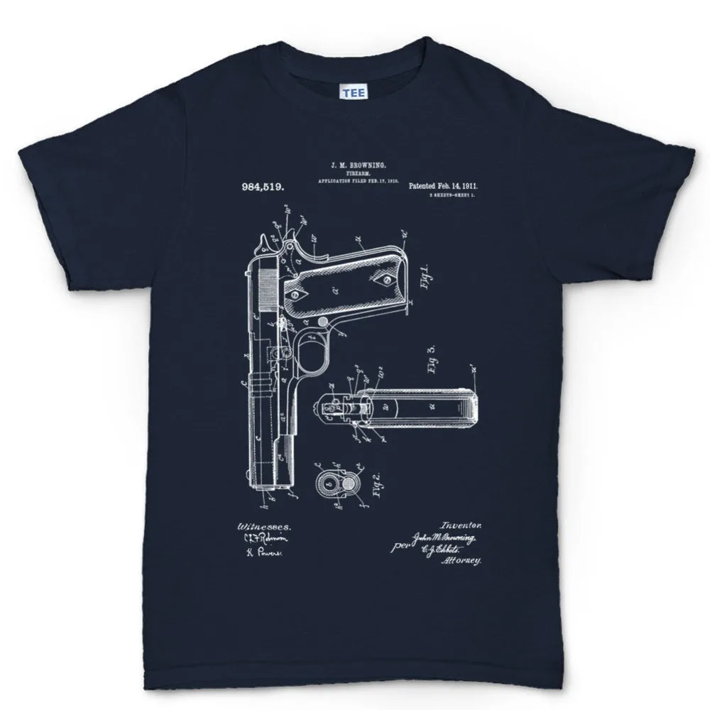 2019 модная футболка 1911 с пистолетным принтом полуавтоматическая G43 G19 кобура