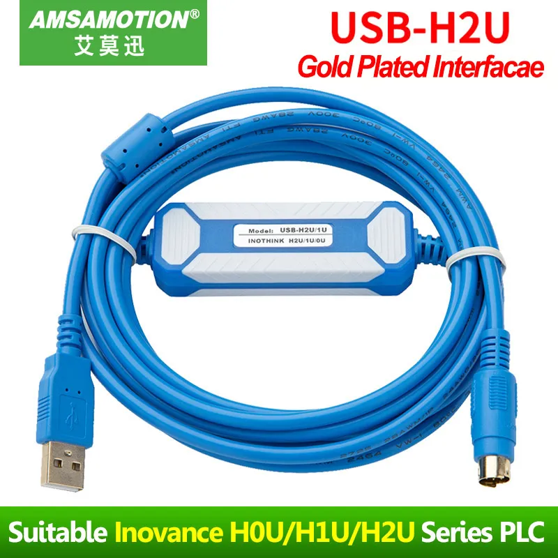 Gold Plated Version USB-H2U для Inovance PLC Кабель программирования для H0U H1U H2U серии кабель связи - Цвет: Gold Plated Version