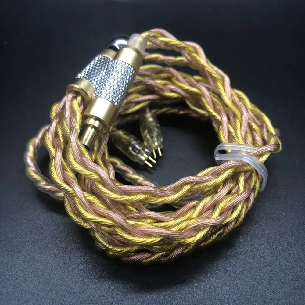 FENGRU DIY JCALLY золото Медь смешанные JC04P 5N OFC 4 акций 252 ядра кабель для обновления наушников для Shure SE215 плотным верхним ворсом KZ ZSN Pro ZS10 Pro