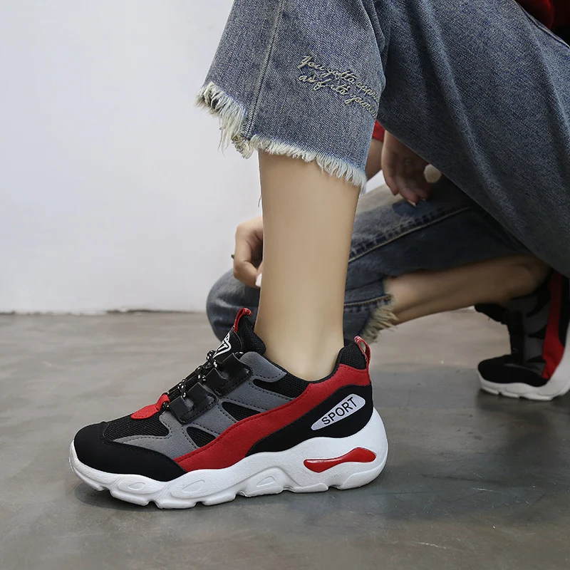 2018 Популярная Корейская версия осенне зимней обуви для бега на толстой подошве