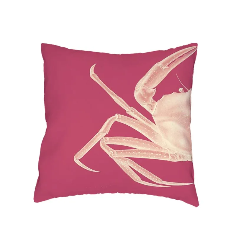 Чехол для подушки из полиэстера с изображением краба и осьминога 45 х45