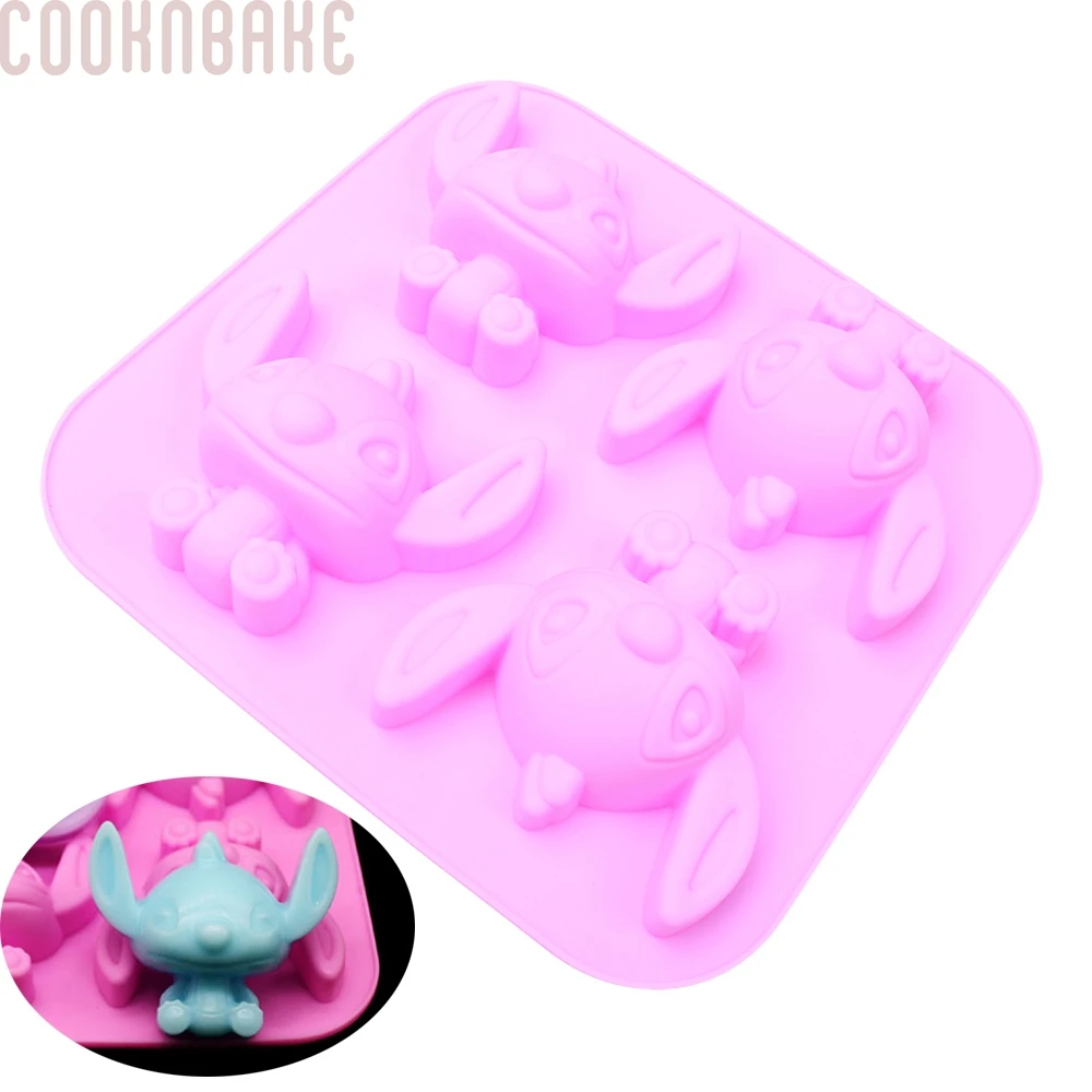 COOKNBAKE Силиконовая Прессформа для мыла 4 полости выпечки пирожных жаропрочная