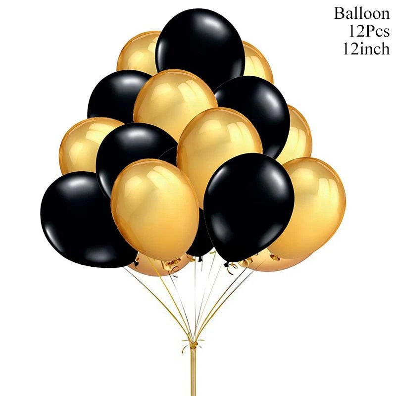 Metal Balloons 6 Taoup 1 Набор бумаги счастливый плакат "с днем рождения" ткань золотые конфетти воздушные шары для дня рождения вечерние декоры дети взрослые вечерние принадлежности DIY - Цвет: Metal Balloons 6