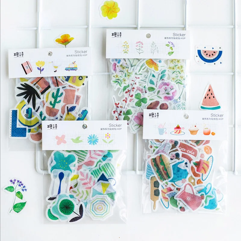 40 шт./пакет послеобеденный чай Мини Наклейка декоративная серия DIY ablum дневник в