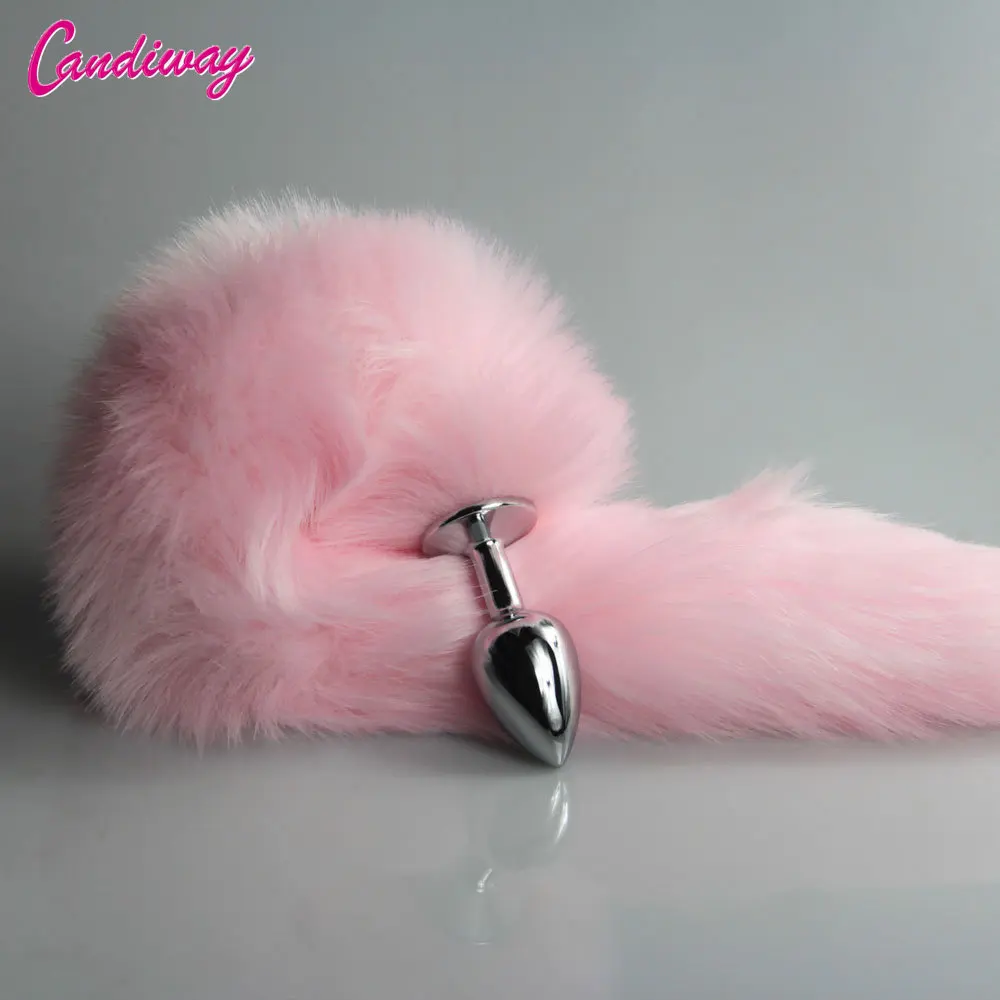 pink Fox/Dog Tail Metal Furry Anal Plug Sexy Toys Butt BDSM Flirt Anus For Women WILD cat Adult Toy roleplaying | Красота и здоровье