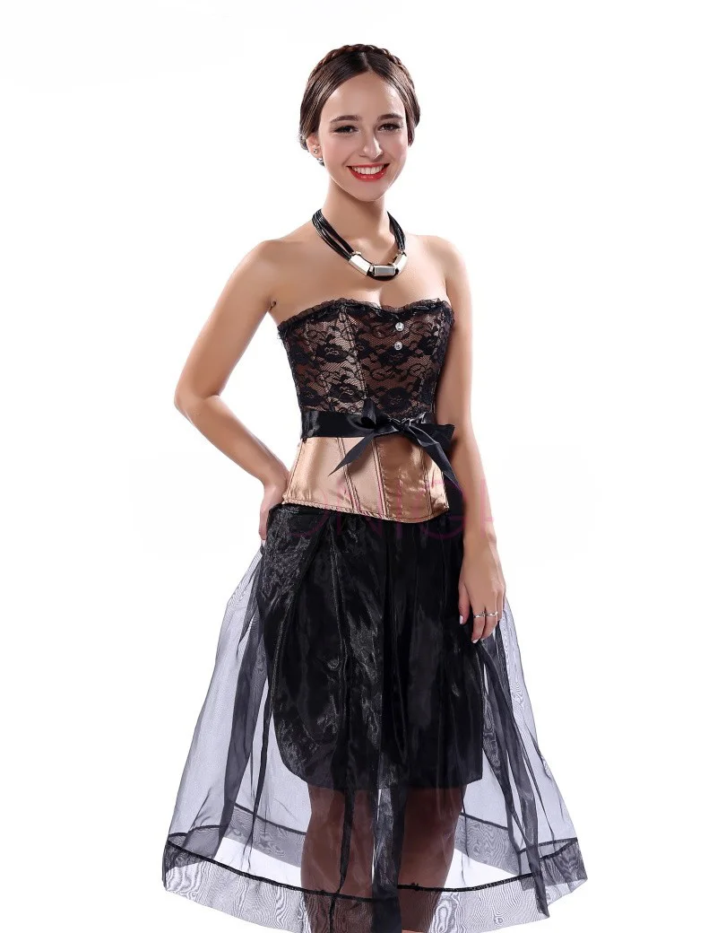 COSWE женские пикантные элегантные Готический Атлас Кружева Наложение Бурлеск