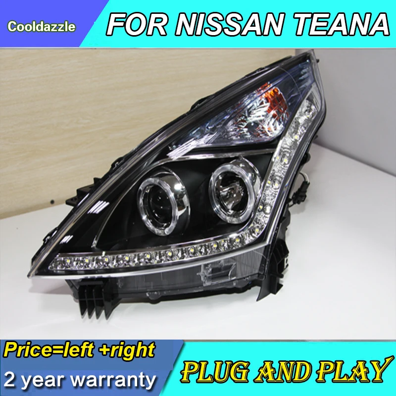 Светодиодный ные фары для Nissan Teana передние 2008 2009 2010 2011 года дневные ходовые огни