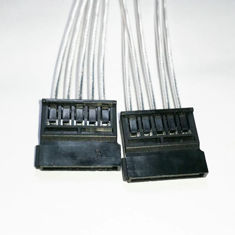 Посеребренный медный провод 50 шт./лот 30 см 18AWG 15-контактный штекер SATA на 2 гнезда