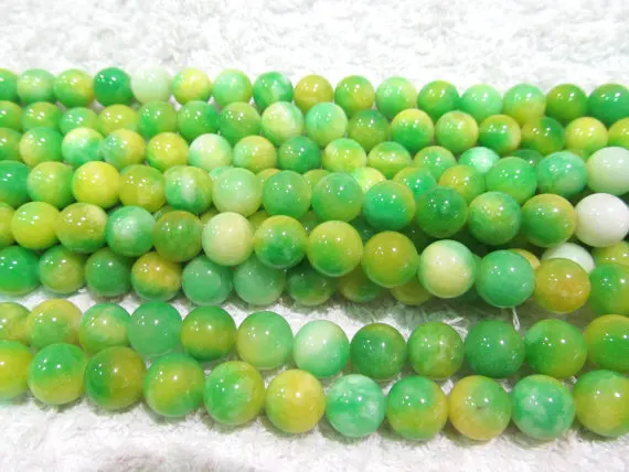 wholesale 5strands 12mm jade gergous round ball green cherry clear blue mixed charm jewelry bead | Украшения и аксессуары