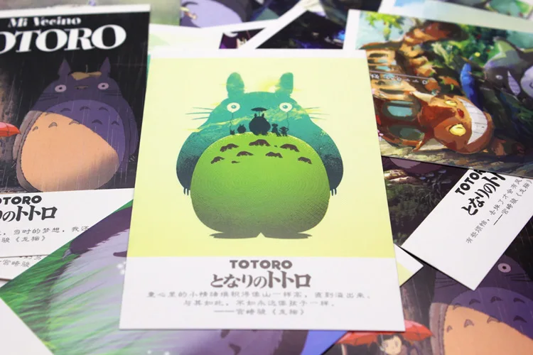 36 шт./упак. Miyazaki Totoro; поздравительная открытка Почтовые открытки на день рождения с буквенным принтом конверт подарочный набор карт открытка