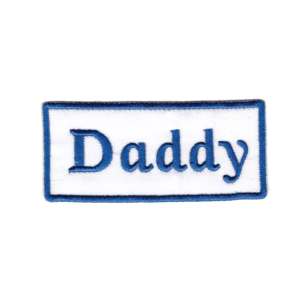

DADDY logo Embroidery iron on Patches For Clothing Badge Stickers Appliques