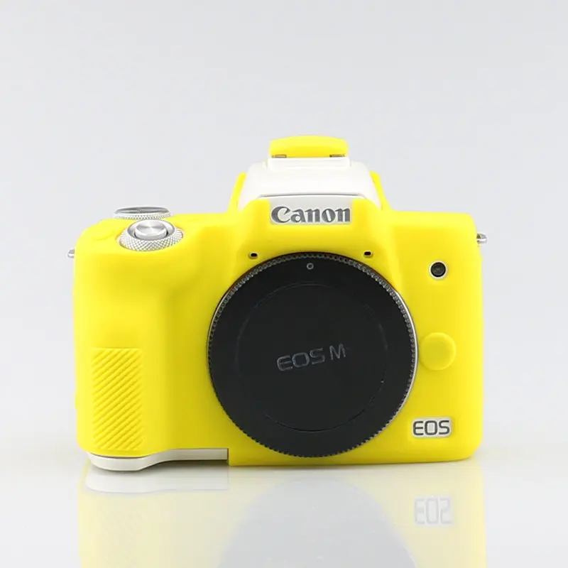 Yellow Силиконовая кожа брони чехол корпус протектор для Canon EOS M50 тела только цифровой камеры - Цвет: Yellow