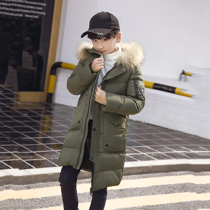 2019 детская зимняя куртка Одежда для маленьких мальчиков Детский пуховик пальто