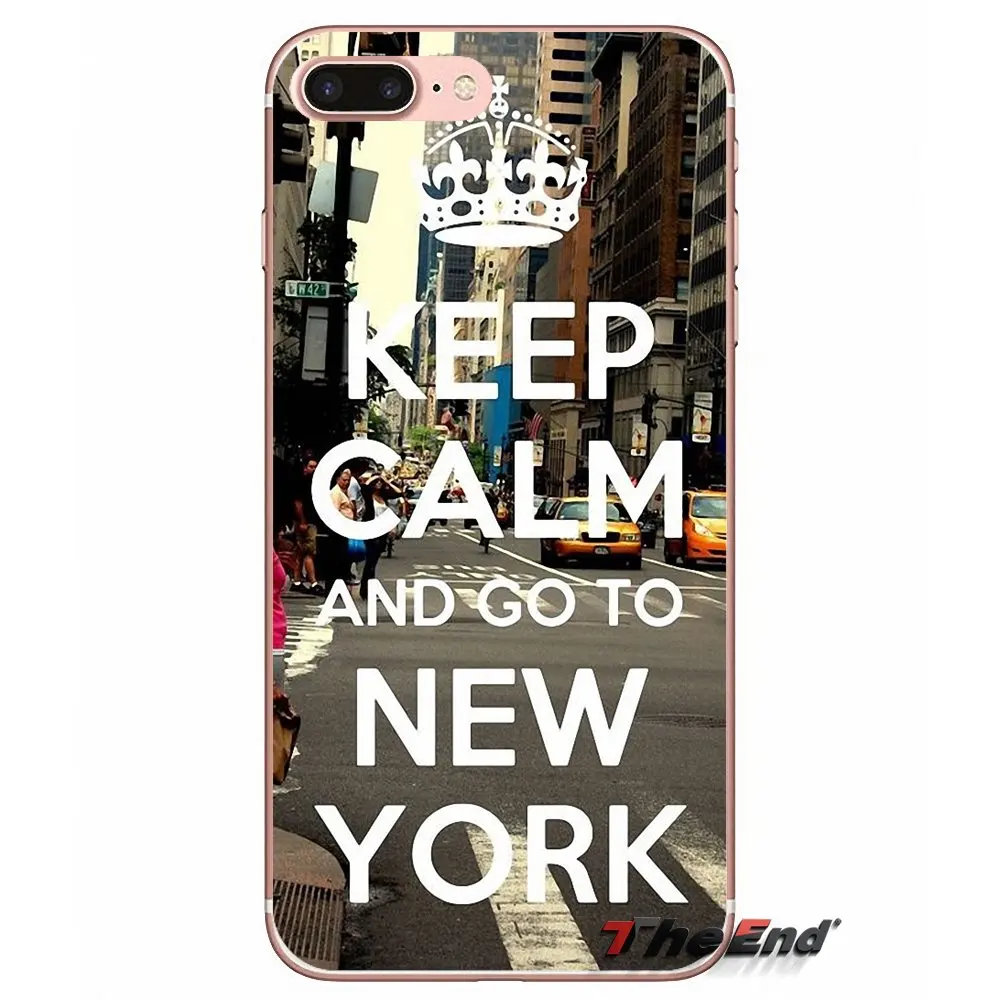 Чехол для Телефона iPhone X 4 4S 5 5S 5C SE 6 6S 7 8 Plus Samsung Galaxy J1 J3 J5 J7 A3 A5 2016 2017 Keep Calm and go to New York NY