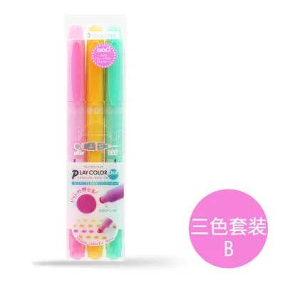 TUNACOCO 3 шт. или 12 шт./компл. японская Канцелярия TOMBOW Mark ручка с двойной головкой ручка крючок ручки WS-PD bb1710116 - Цвет: 3 colors1