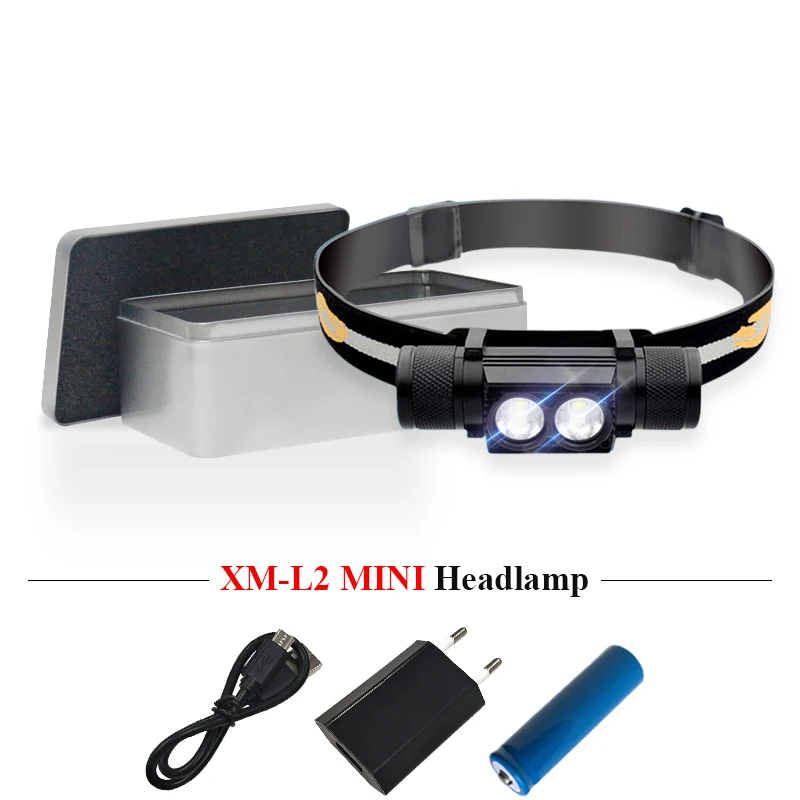 Высокое качество фары cree xm l2 светодиодный водостойкий налобный фонарь micro USB