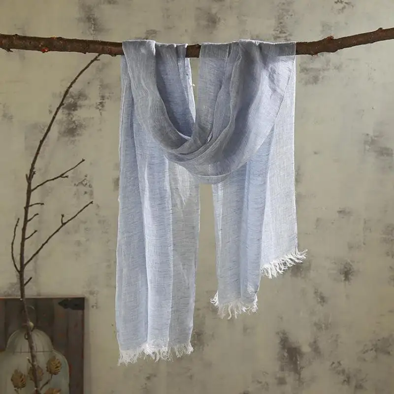 Unisex Style spring summer autumn winter Scarf Cotton And Linen Solid Color long women's scarves shawl fashion men scarf |