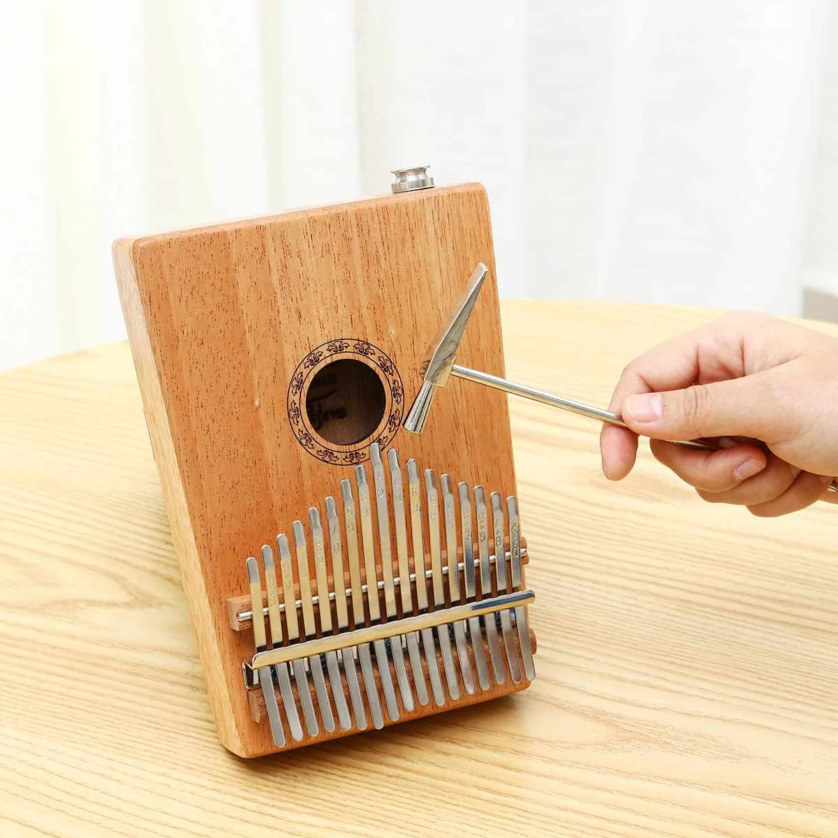 17 клавишный эквалайзер Kalimba Thumb Piano w/тюнер Hammer Африканский Традиционный