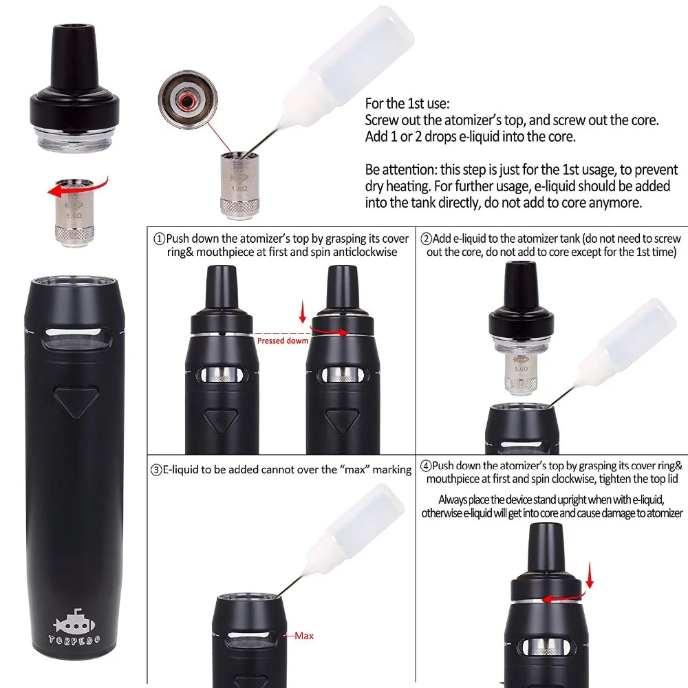 Benecig электронная сигарета Vape ручка комплект для стартера вейпер 2200 мАч батарея с 2