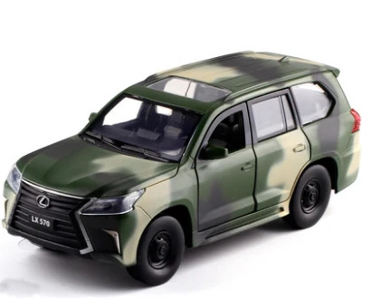 Green B 1:32 lexus LX570 модель автомобиля из сплава, литая под давлением металлическая Игрушечная машина со звуковым светом, 6 открывающихся дверей для детей, подарок - Цвет: Green B