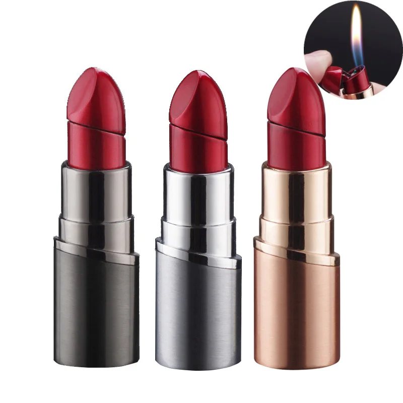 Новинка креативная Бутановая газовая Зажигалка Мини помады зажигалки для