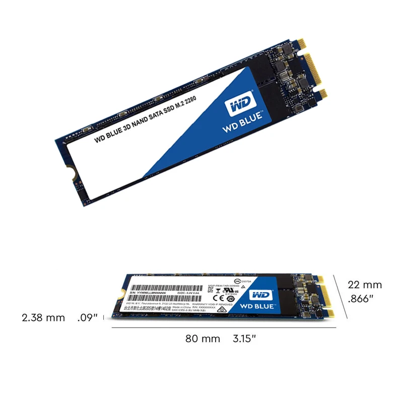 Внутренний твердотельный накопитель WD Blue M.2 2280 дюйма 250 ГБ 500 Гб SSD SATA 3 0 6 искусств 2