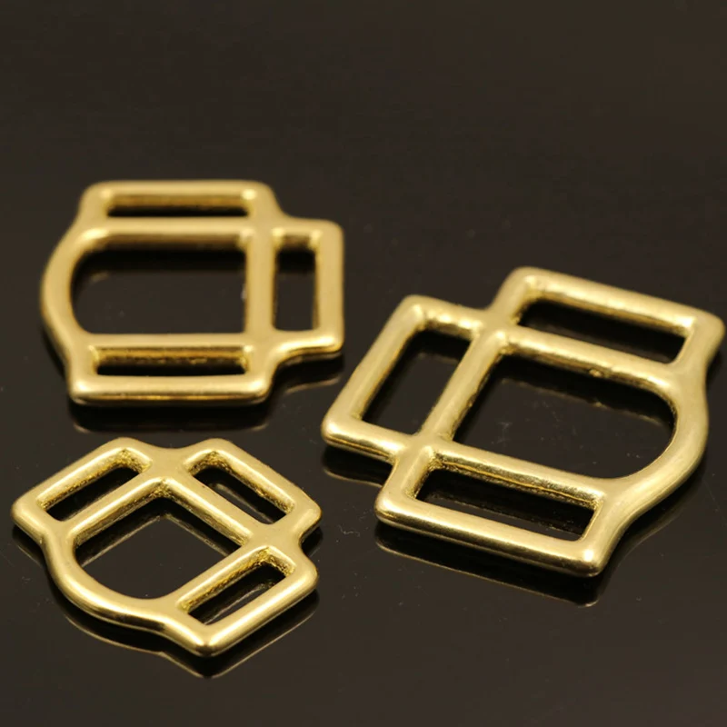 Твердая латунь лошадь Холтер квадратный 3 сторонний Узелок пряжки конного