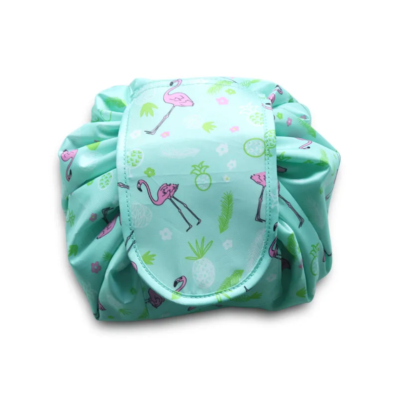 Green Flamingo GABWE женская косметичка для путешествий с фламинго, косметичка на шнурке, органайзер, косметичка, сумка для хранения, набор туалетных и косметических принадлежностей, коробка для мытья - Цвет: Green Flamingo