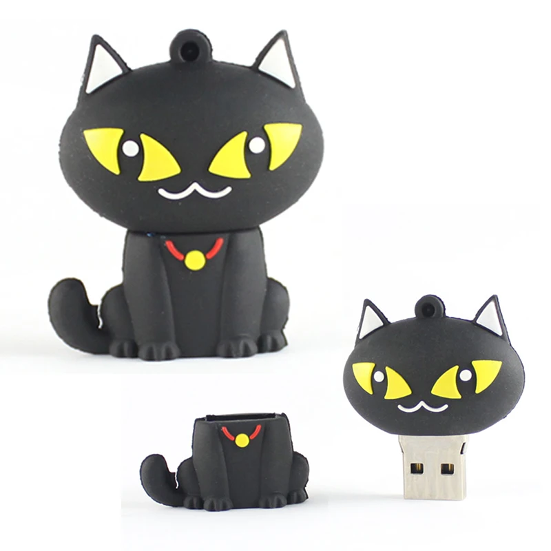 Мультфильм USB флэш-накопители 4 ГБ 8 ГБ аниме лиса кошка кролик милые Pendrives 32 Гб 16 Гб Персонализированная карта памяти, Флеш накопитель Flashdisk подарок