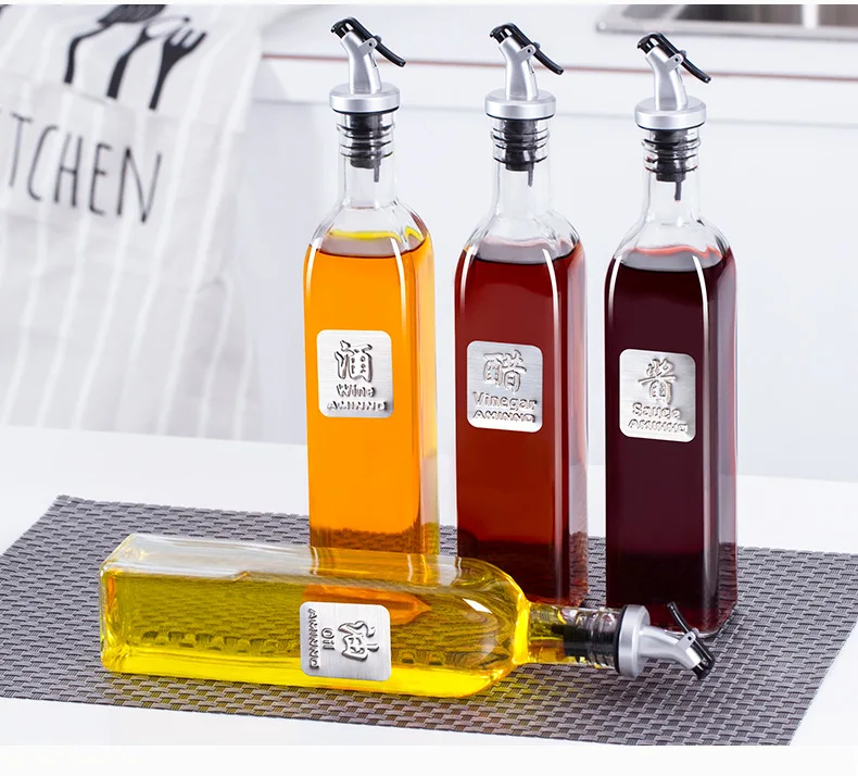 Кухонные принадлежности стеклянный чайник для масла 500 мл Герметичная Бутылка