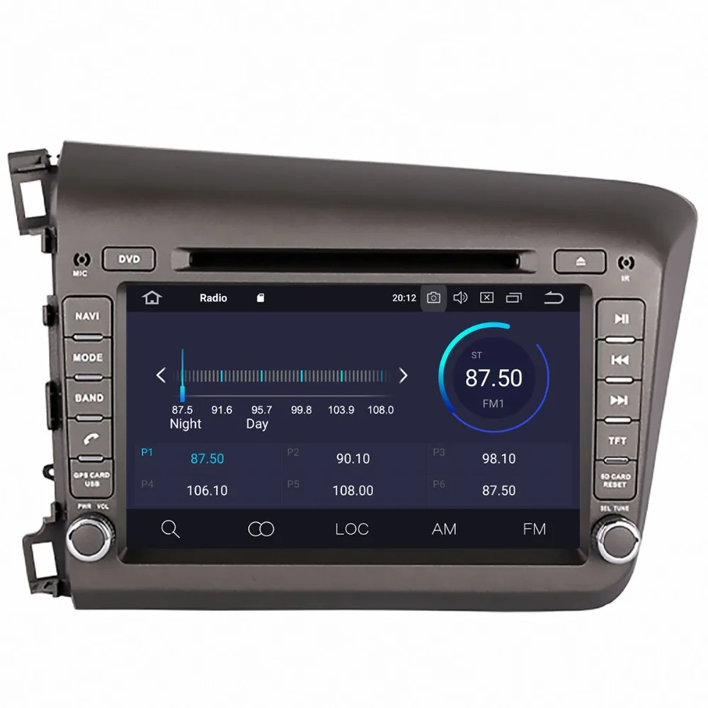 Автомобильный DVD плеер Aotsr Android 9 0 GPS навигация для Honda Civic left 2012 2013 мультимедиа 2 din