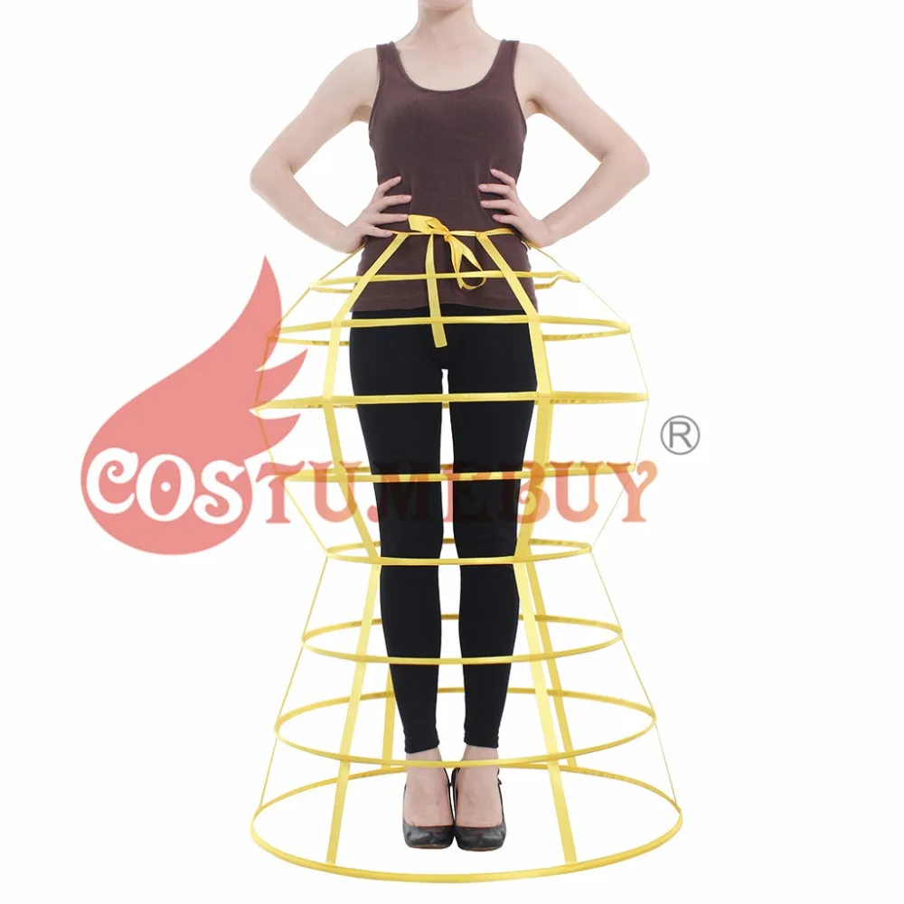 Costumebuy Лолита готический шар платье рыбий хвост юбка нижняя юбка платье косплей Нижняя юбка верхняя одежда клетка суета Паньер 8 обручи