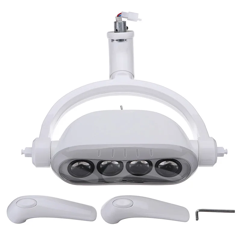 Professional Cool White 6000K 4 LED Dental Teeth Lamp Oral Light Induction Spotlight with Arm For Dental Unit Chair Ceiling Type