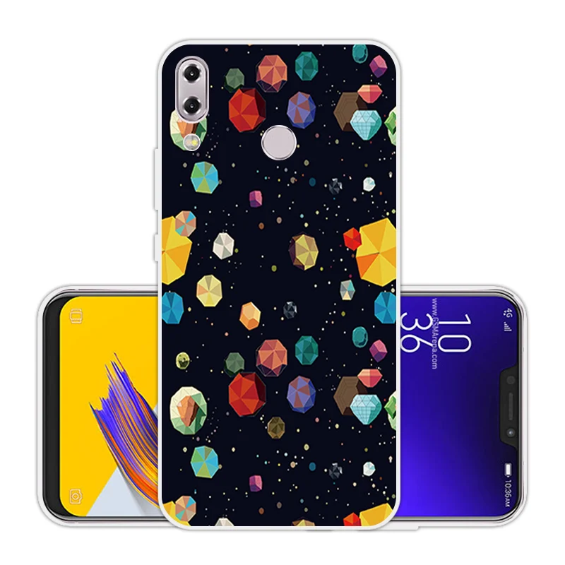 for Asus Zenfone 5z ZS620KL Clear TPU Phone Fitted Star Case 6.2&quot 5 ZE620KL Ultra Thin Silicone Shell |