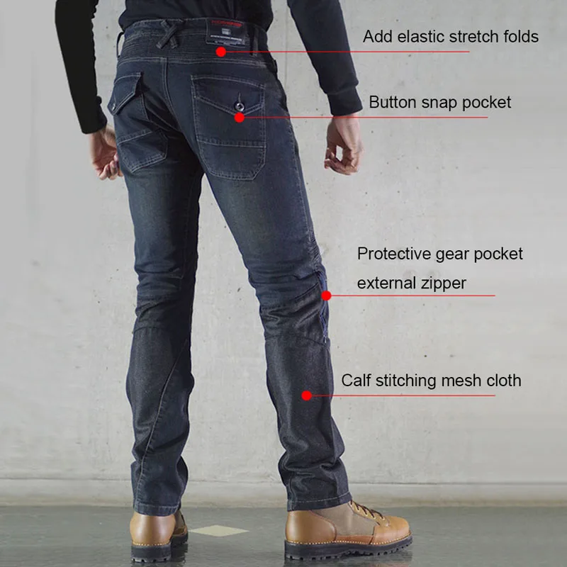 KOMINE японские оригинальные мотоциклетные мужские байкерские джинсы Защитное