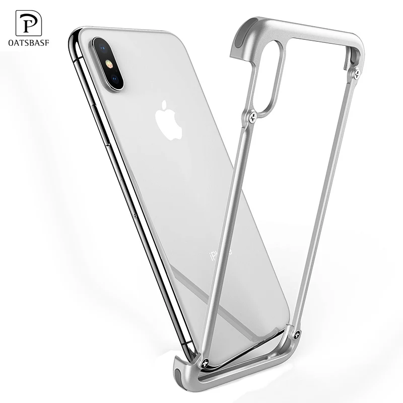 OATSBASF для iPhone XR чехол 360 градусов роскошная подушка безопасности металлический