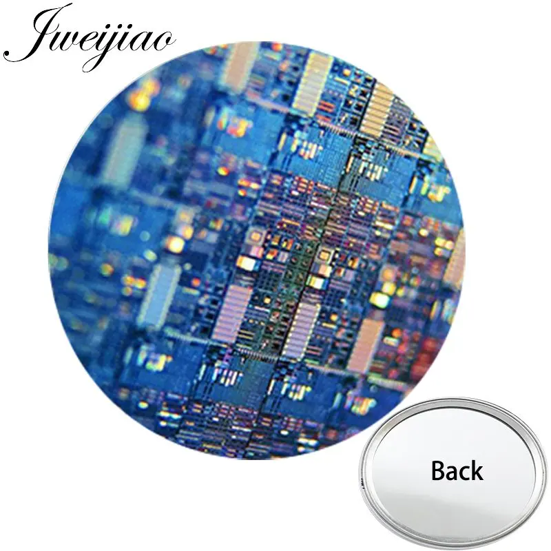 

JWEIJIAO Computer Electronic Board One Side Flat Mini Pocket Mirror Compact Portable Makeup Vanity Hand Travel Purse Mirror