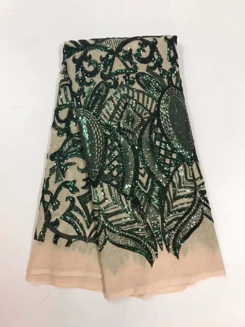 Многоцветная кружевная ткань с блестками 4 5*1 35 метров 2017 африканская высокого