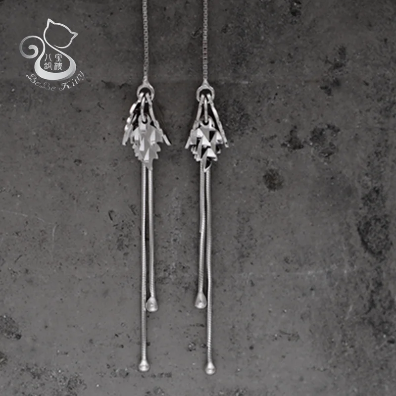Серьги-подвески женские в стиле панк-рок серебро 925 пробы | Украшения и аксессуары
